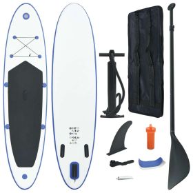 Inflatable Stand Up Paddleboard Set Blue and White