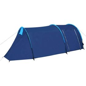 Camping Tent 4 Persons Navy Blue/Light Blue