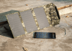 photovoltaic mobile power supply 30W camouflage (three-fold one laminated belt bracket)