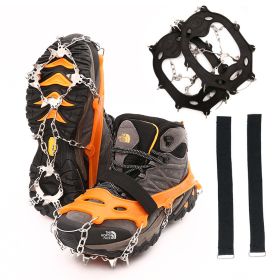 Factory supplied outdoor snow climbing tpe material 19 tooth stainless steel anti-skid shoe cover 19 tooth ice claw (Number of teeth: 19 teeth M)